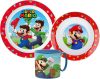 Super Mario set veselă, micro set de plastic cu cană 265 ml