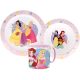 Prințesele Disney True set veselă, Micro set de plastic cu cană 265 ml