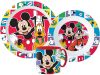 Disney Mickey Better Together set veselă, Micro set de plastic cu cană 265 ml