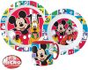 Disney Mickey Better Together set veselă, Micro set de plastic cu cană 265 ml