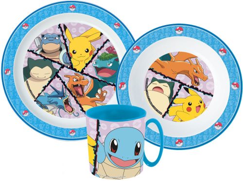 Pokémon set veselă, Micro set de plastic cu cană 265 ml