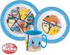 Pokémon set veselă, Micro set de plastic cu cană 265 ml