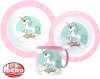 Unicorn Range set veselă, Micro set de plastic cu cană 265 ml