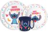 Disney Lilo și Stitch Palms set veselă, Micro set de plastic cu cană 265 ml