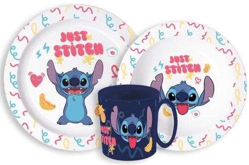 Disney Lilo și Stitch Palms set veselă, Micro set de plastic cu cană 265 ml