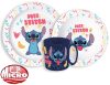 Disney Lilo și Stitch Palms set veselă, Micro set de plastic cu cană 265 ml