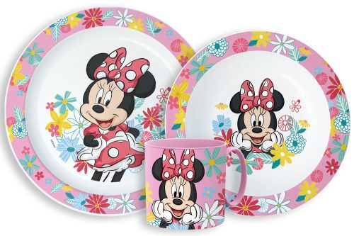 Disney Minnie Spring set veselă, Micro set de plastic cu cană 265 ml