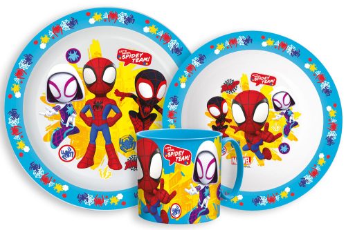 Omul Păianjen Spidey set de masă, set micro plastic cu cană 265 ml