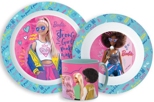 Barbie set veselă, Micro set de plastic cu cană 265 ml