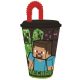Minecraft Creeper Pahar cu pai, Plastic 430 ml