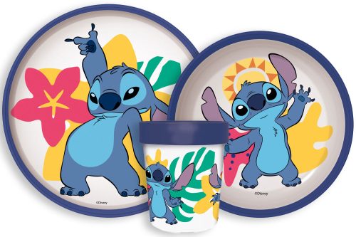 Disney Lilo și Stitch Palms antiderapant set veselă, micro set de plastic