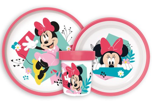 Disney Minnie Being More set antiderapant set veselă, Micro set de plastic