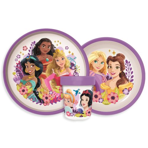 Prințesele Disney Courageous Heart set de masă antiderapant, set micro plastic