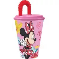 Disney Minnie  Pahar cu pai Spring, plastic 430 ml