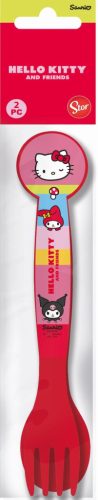 Hello Kitty and Friends set de tacâmuri din plastic - 2 piese
