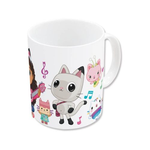 Gabby's Dollhouse Music cană din porțelan 235 ml (8 oz) în cutie de cadou