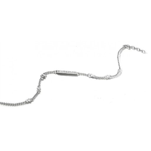 Victoria Brățară argintie cu pietre albe