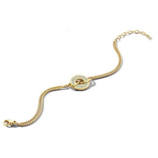 Victoria Brățară aurie cu pietre colorate