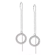 Victoria Cercei argintii cu pietre albe