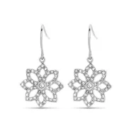 Victoria Cercei floare cu piatră albă, culoare argintie