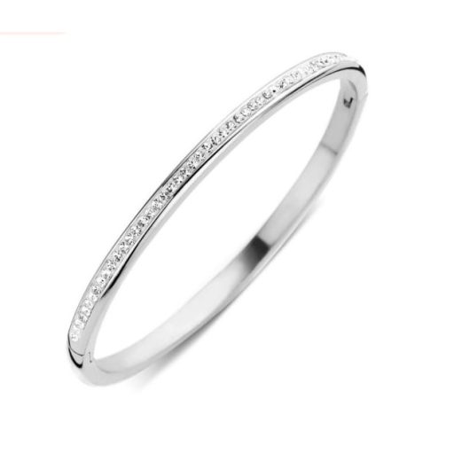 Victoria Brățară argintie cu pietre albe