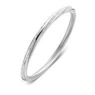   Victoria Brățară tip șurub de culoare argintie cu pietre albe