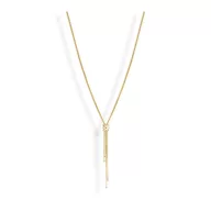 Victoria Colier cu piatră albă de culoare aurie