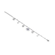 Victoria Brățară ochi din piatră de culoare argintie