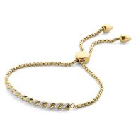 Victoria Brățară aurie cu pietre albe