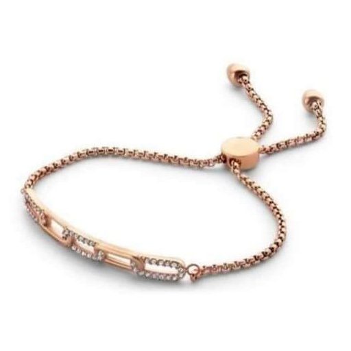 Victoria Brățară aur roz cu pietre albe