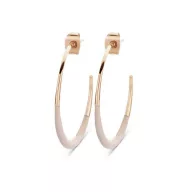 Victoria Cercei de culoare aur roz cu model alb