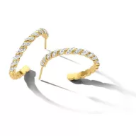 Victoria Cercei aurii cu pietre albe