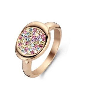 Victoria rose gold culoare Colorat inel cu piatră