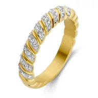 Victoria Inel cu Piatră Albă de Culoare Aurie