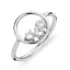 Victoria Inel argintiu cu pietre albe