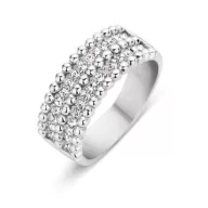 Victoria Inel de culoare argintie cu piatră albă