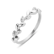 Victoria Inel argintiu cu model frunză