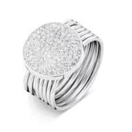 Victoria Inel Argintiu cu Piatră Albă