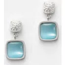 Victoria Cercei argintii cu piatră albastră