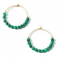 Victoria Cercei Aurii cu Mărgele Verzi