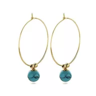 Victoria Cercei aurii cu perle albastre