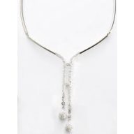 Victoria Lanț de argint cu pietre albe