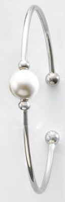 Victoria alb argintiu brățară cu perle
