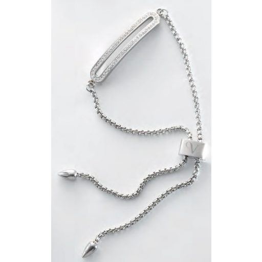 Victoria Brățară argintie cu pietre albe