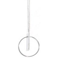 Victoria Colier argintiu cu pietre albe