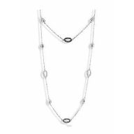 Victoria Colier cu piatră de culoare argintie