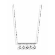 Victoria Colier argintiu cu pietre albe