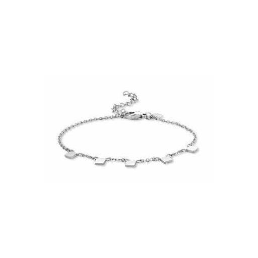 Victoria Brățară cu model pătrat de culoare argintie