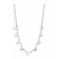 Victoria Lanț cu model pătrat de culoare argintie