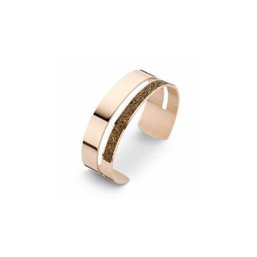 Victoria Brățară cu pietre negre de culoare aur roz